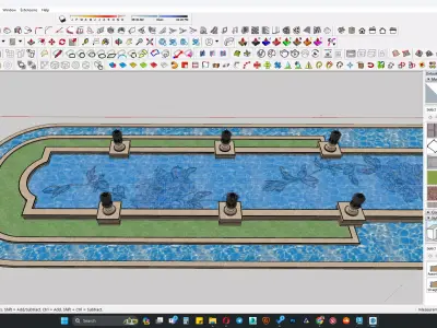 Classical swimming pool 3d model 3D model