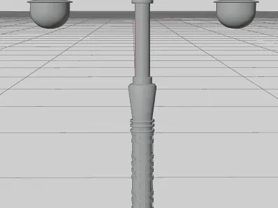 City Street Lamp low poly Low-poly 3D model