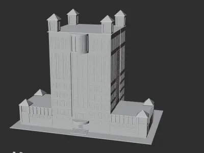 Almajdouie Building 3D Model 3D model