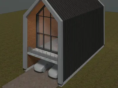 Nordic house in concept 3D model