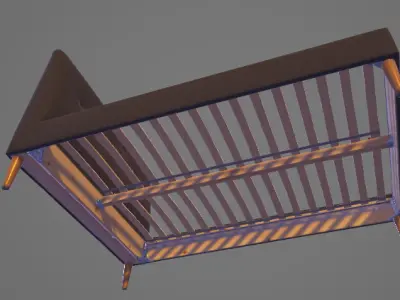Cushion Bed Frame 3D Asset 3D model