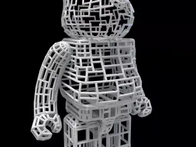 Straight Line BearBrick 3D model
