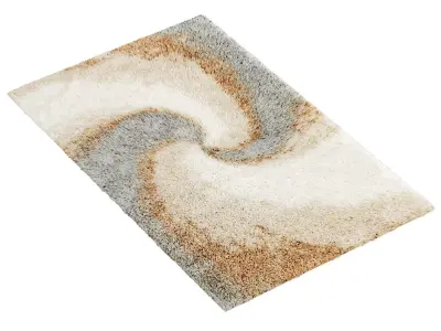 Abstract rectangular rug for home 3D model