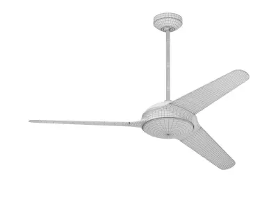 Modern Down Rod Ceiling Fan 3D model