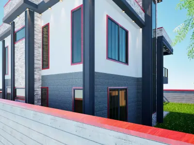 Villa Exterior And Interior 3D model