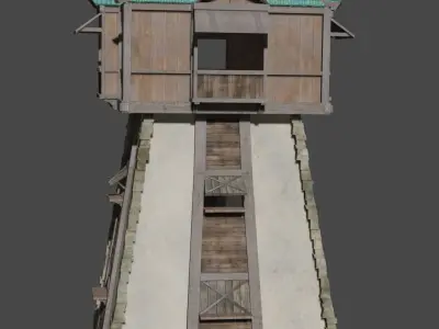 Tower wooden 3D model