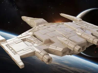 Star Ship Clay 3D model
