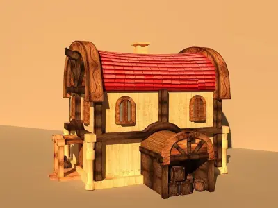Little Fey Village 3D model
