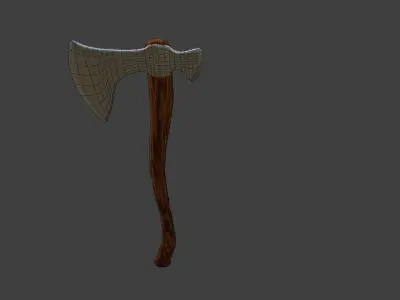  Viking ax BLENDER Low-poly 3D model
