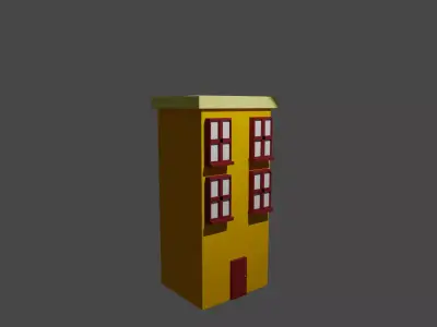 LowPolyBuilding building Low-poly 3D model