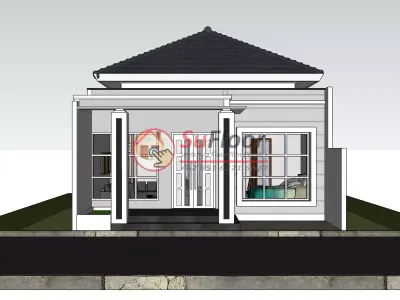 House 7x12m code 615 - Sketchup 3D model 3D model 3D model
