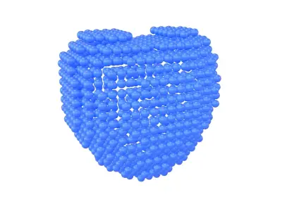 Voxel Heart Round Style v1 002 3D model