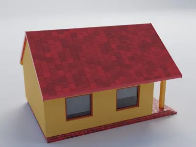 Small house 3D model 8