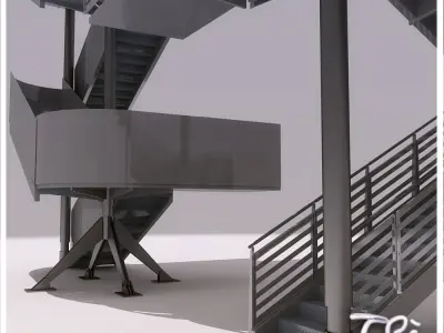 EMERGENCY STAIRS GROUP A 3D model