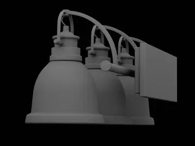 Wall Street Lamps 3D model