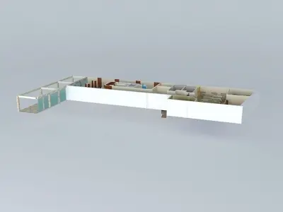 office floor plan of building Free 3D model