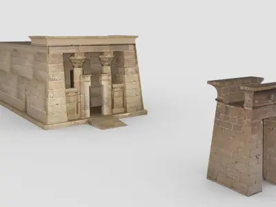 Dendur Temple Low-poly 3D model