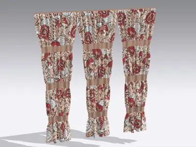 Curtain Low-poly 3D model 41