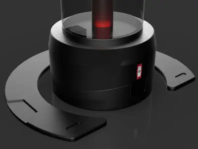 Sci-Fi Power Source Cylinder Battery Low-poly 3D model