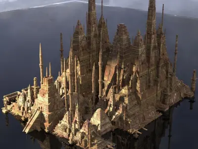 City of Nazca civilization Ruins 3D model