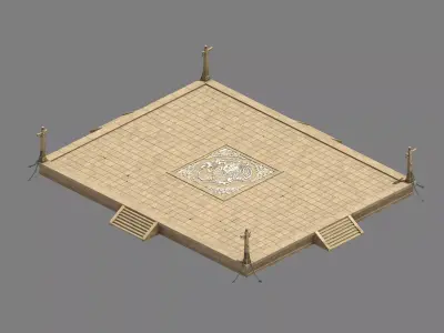 Urban Floor Tiles - Plaza 04 3D model
