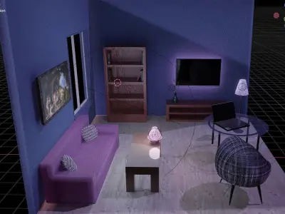 soft room mini asset Free 3D model