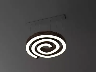 Spiral ceiling lamp Free 3D model