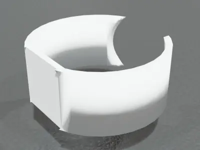 Low Poly Sci-Fi Bracelet Lando Low-poly 3D model