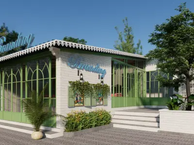 French Restaurant 3D Model 3D model