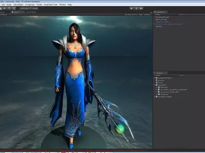 Fantasy Sorceress Low-poly 3D model