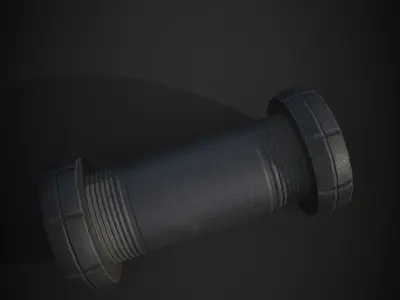 cycle handle grip lowpoly game asset