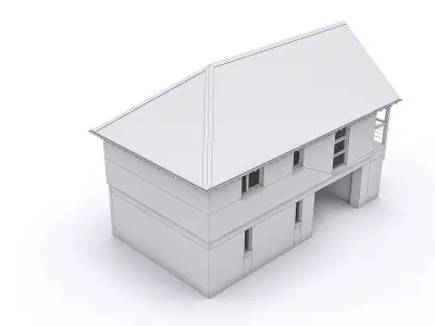 Townhouse 14 Low-poly 3D model