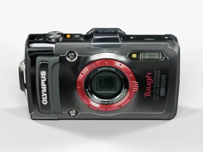 Olympus Stylus Tough TG-2 iHS rugged and proof digital camera Low-poly 3D model