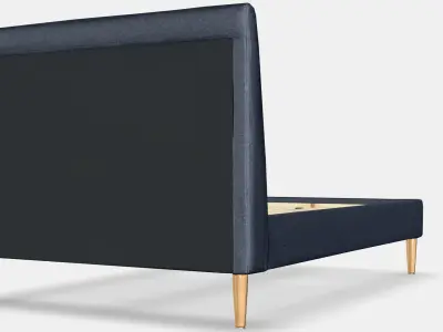 IDANAS Upholstered bed frame Low-poly 3D model