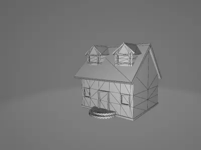 lowpoly house2 house Low-poly 3D model