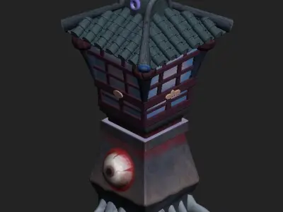 Cartoon version - food soul lights 3D model