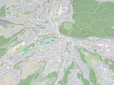 Cityscape Banska Bystrica Slovakia 3D model