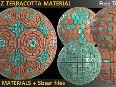 10 Terracotta PBR Materials Texture
