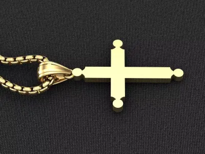 Cross Light Gold 3CP055 3DM STL 3D model