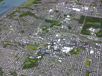 Surrey Low-poly 3D model