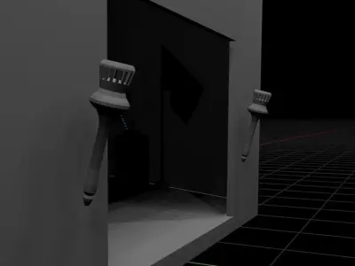 A Simple Torch Low-poly 3D model