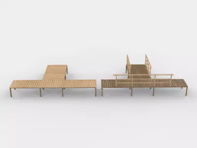 wooden platform  3D model