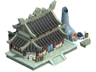 Peach Blossom Island - Blacksmith Shop 21 3D model