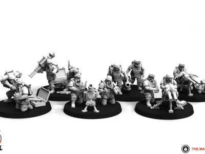 Universal Guard - Heavy Weapons Set 2 3D print model