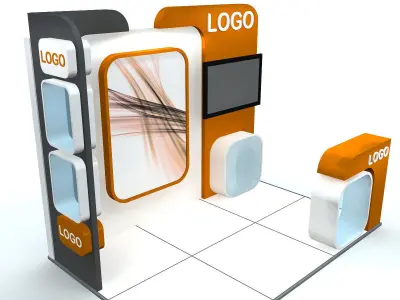 Exhibition Stand - ST0013 3D model