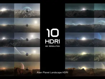 Sci-fi Space HDRI 3D Model Pack