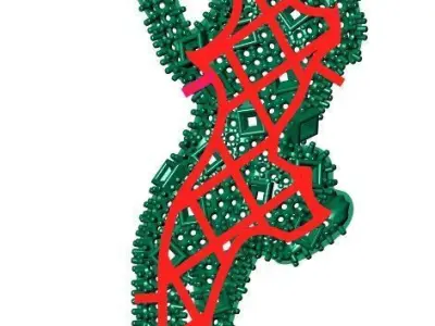 Lapord Elegance A Gem Studded Brooch 3D print model