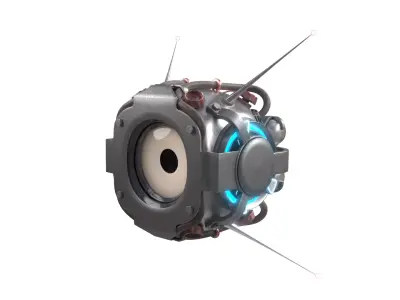 Sci-Fi Eye Bot Expressive Robot  Pet  3D model