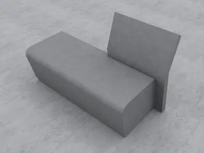 Modern Bench Street and Garden 5 3D model