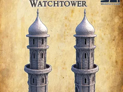 Eastern Watchtower Tabletop Terrain 28MM 3D print model 3D print model